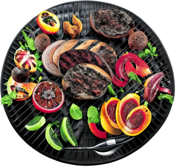 BBQ dish with vegetables
